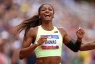 Gabby Thomas at 2024 U.S. Olympic Team Trials - Track & Field - Day 9 - Getty Images